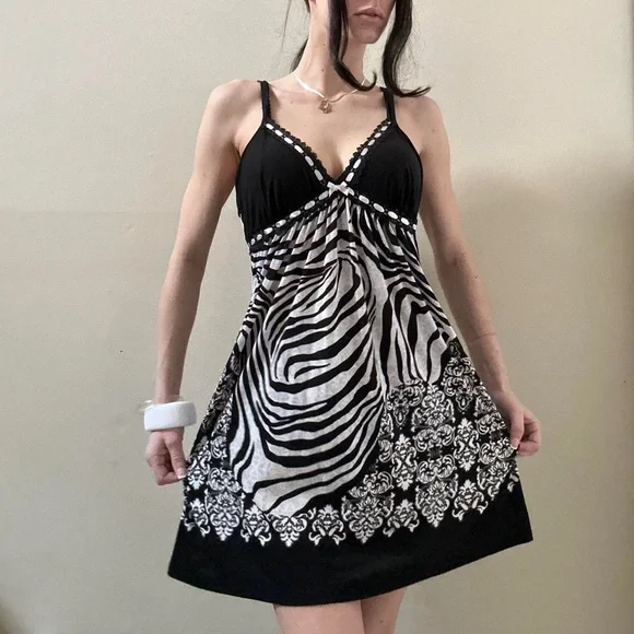 Boho zebra mini dress - Picture 5 of 5